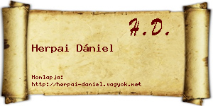 Herpai Dániel névjegykártya